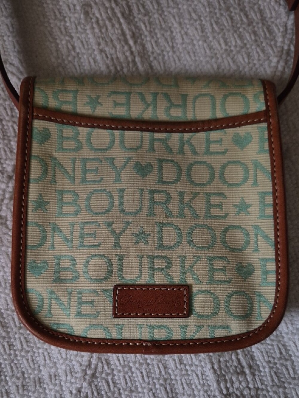 Vintage Dooney & Bourke Mint Doodle Monogram Mini Crossbody Bag - Picture 12 of 13